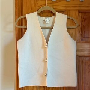 Rachel Zoe Cream Knit Vest
